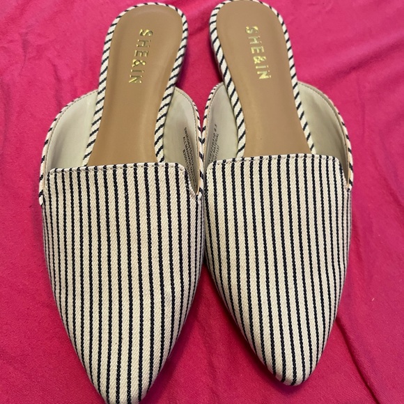 Slide on Mules Striped Navy blue - Picture 2 of 4